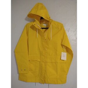 Free Assembly Jacket Anorak Ladies XS Lemon‎ Yellow Full Zip Hooded Outdoors NWT